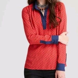 FREE PEOPLE HORSE PRINT BLOUSE